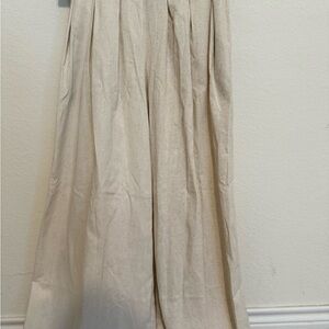 Mustard Seed Beige Pleated Pants